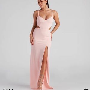 Pink cut out gown